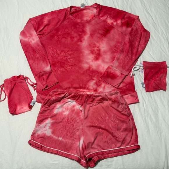Hello Mello Other - Hello Mello Dyes the Limit Lounge Set with Shorts and Long Sleeve Top